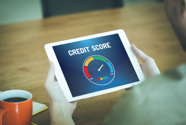 A good credit score on a tablet